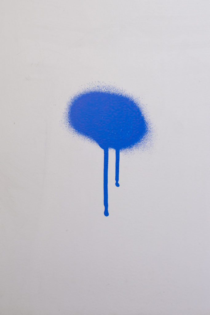 Blue spray marks(ANB Tokyo)